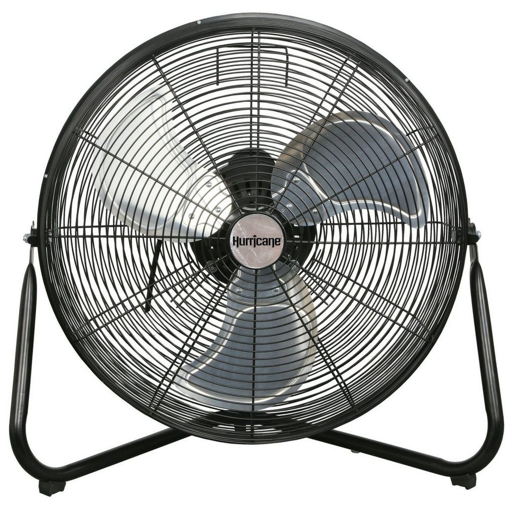 High Velocity Metal Orbital Floor Fan, 3 Speeds, Black, 20in R8577