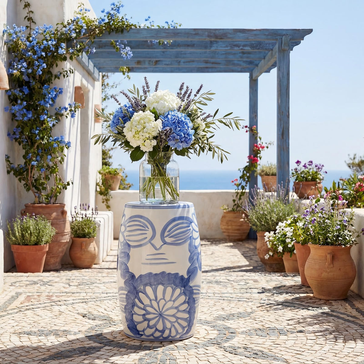 Ceramic Garden Stool Side Table O9284