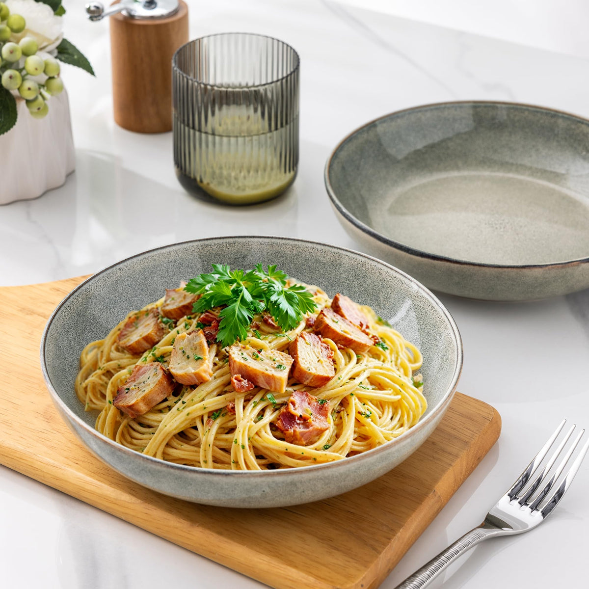 Ceramic Pasta Bowls Set of 4 Q4591