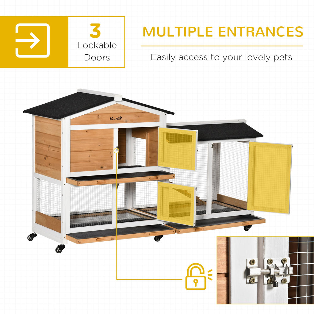62" Rabbit Hutch with Wheels R157141