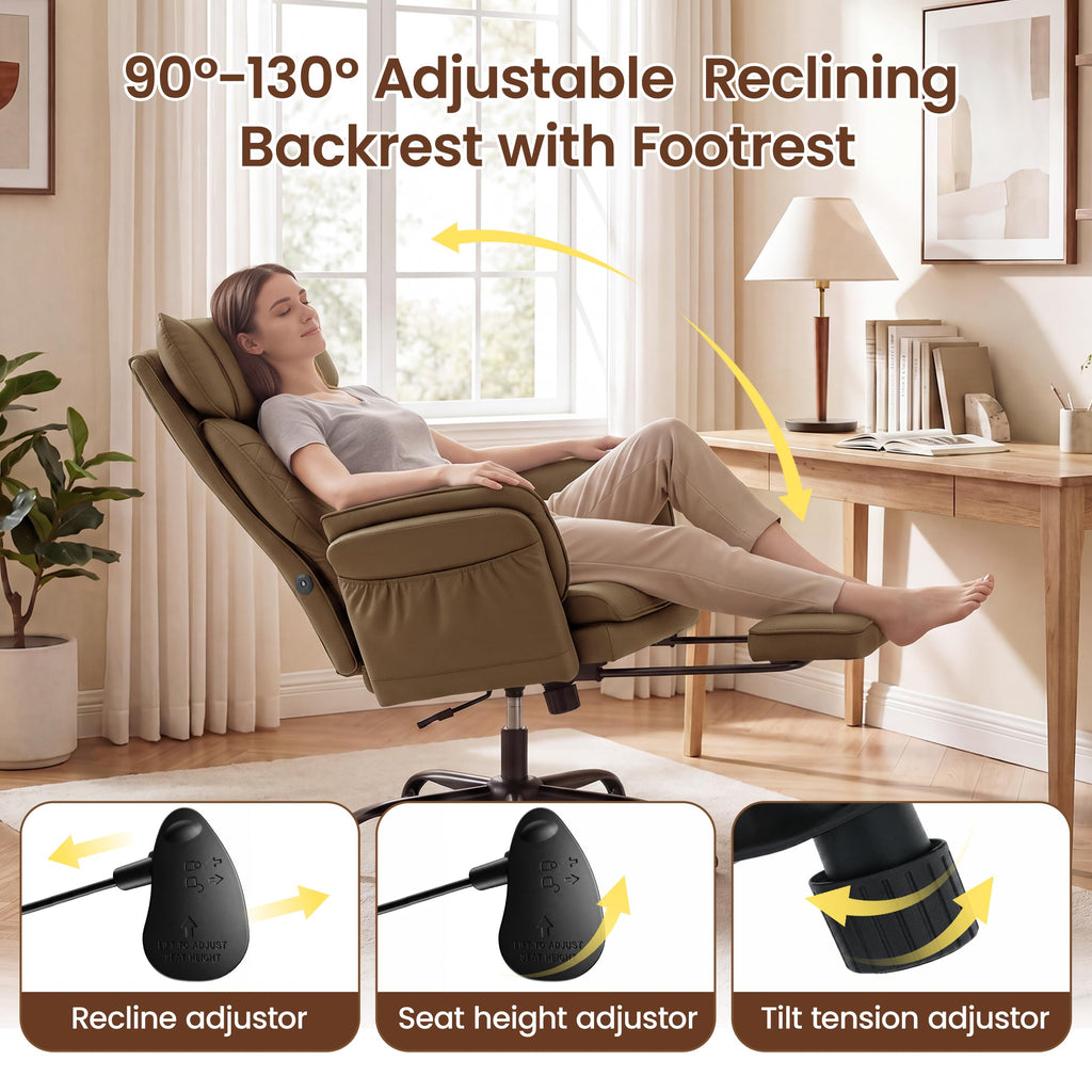 3D Kneading Massage Office Chair with Footrest P980