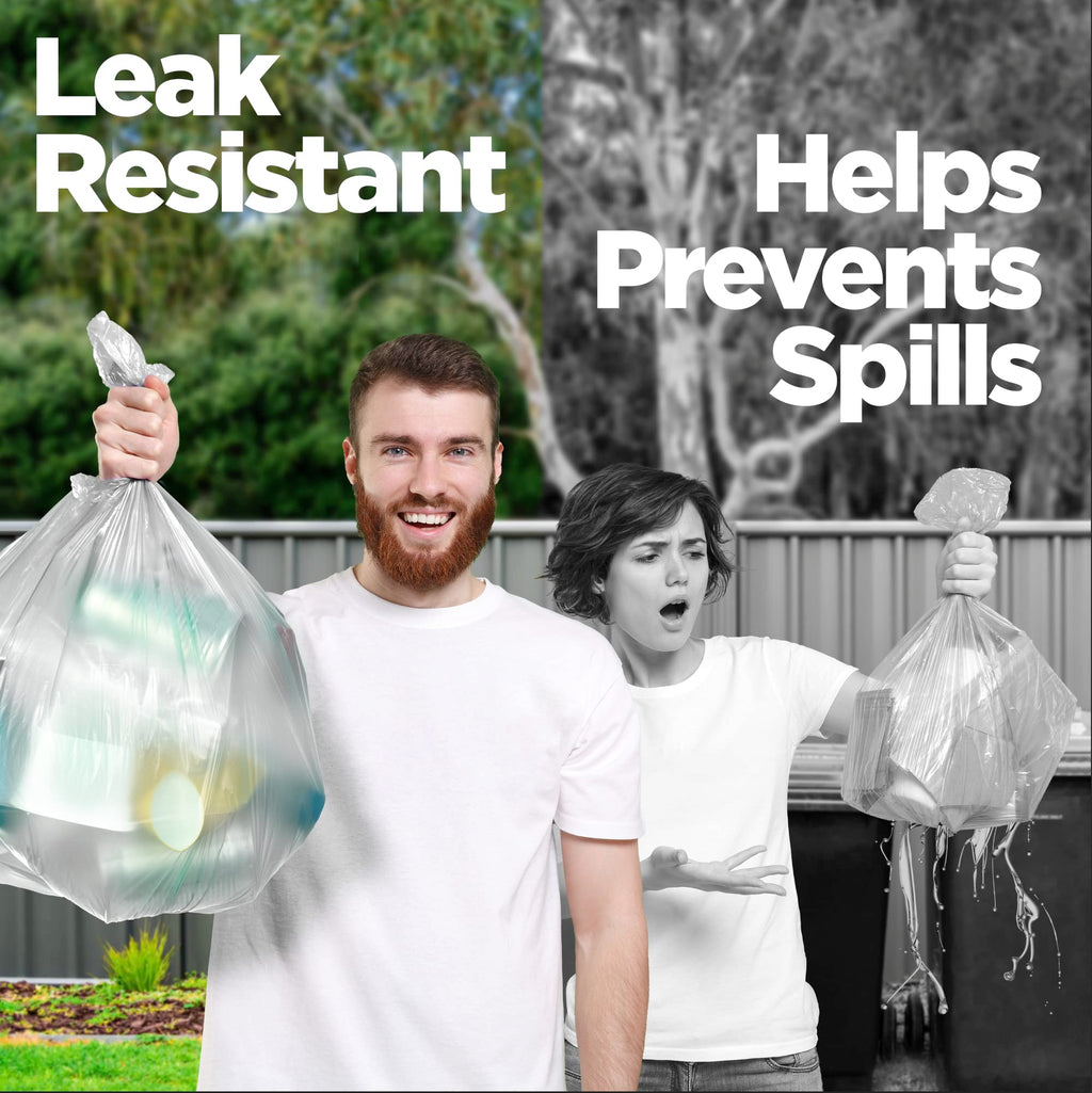 42 Gallon Clear Trash Bags 50 Count 3 Mil Q585193