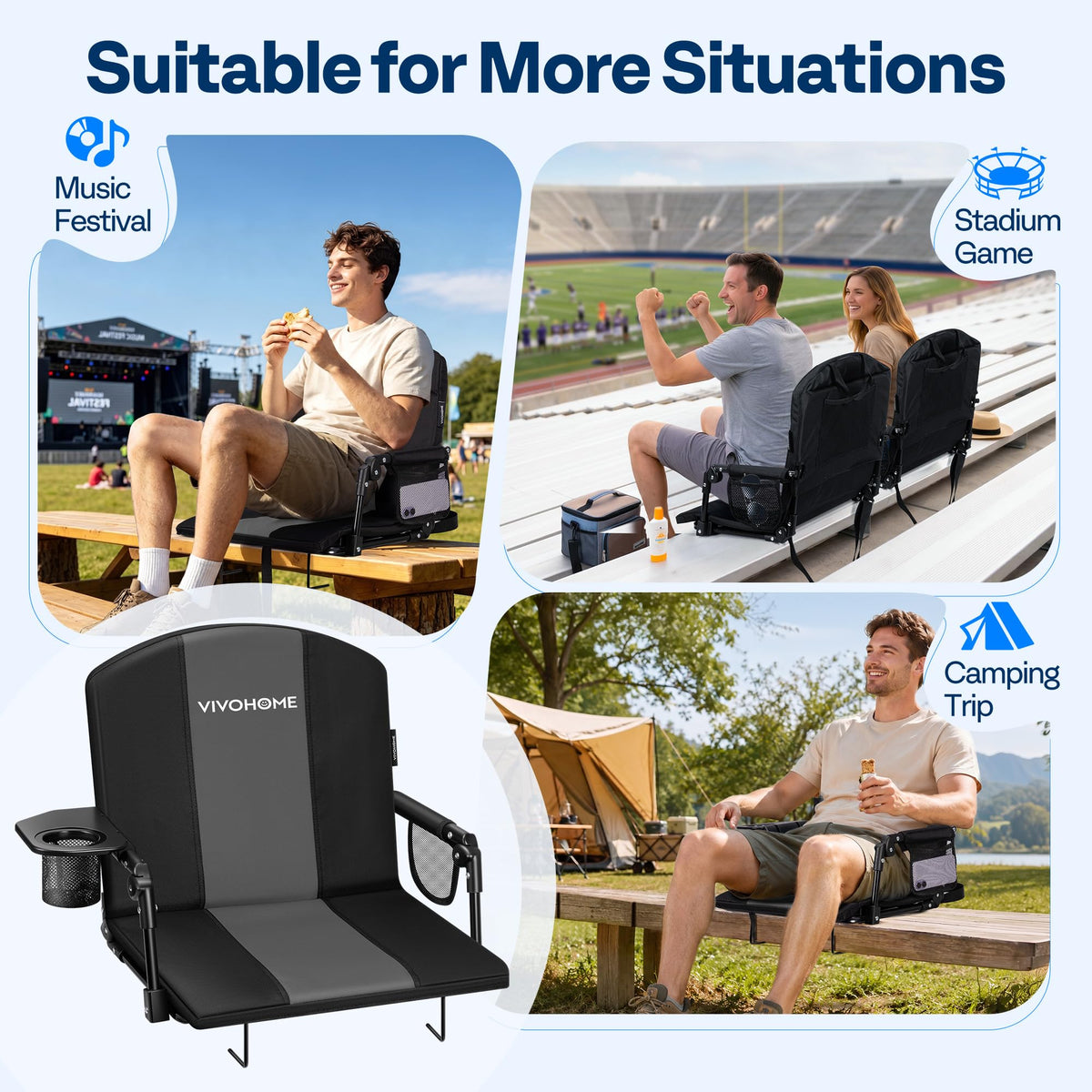 Stadium Seats with Back Support W353