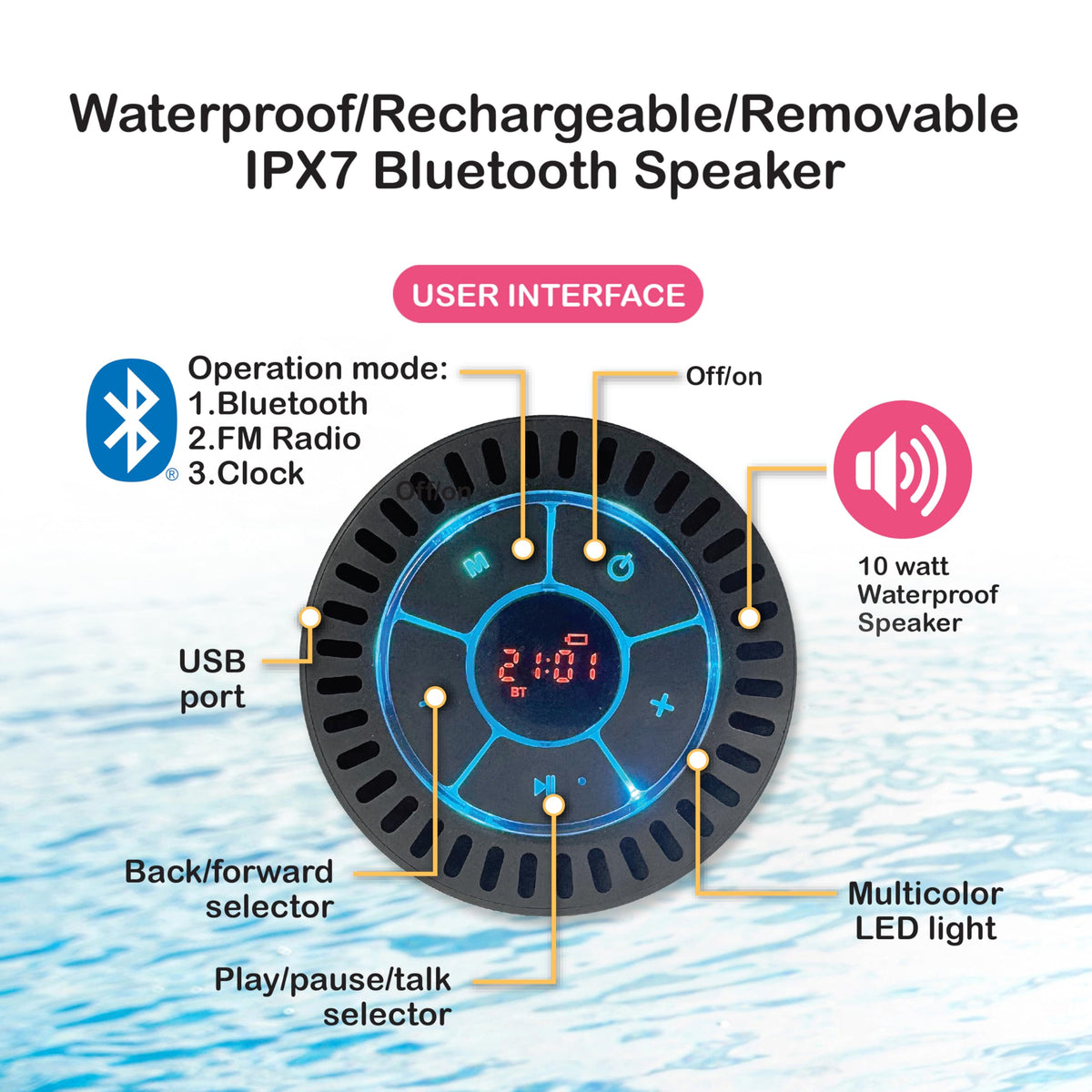 Inflatable Pool Pong Float with Bluetooth Speaker, Cup Holders, Integrated Cooler K59975