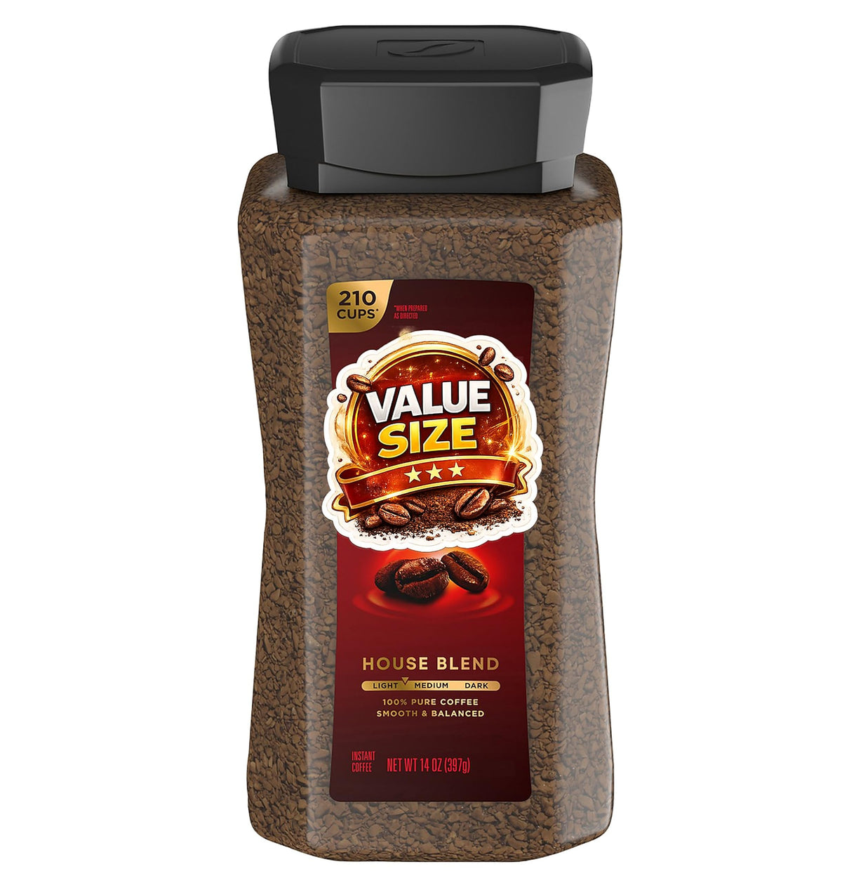 Instant Coffee 14oz Plastic Jar 2 Count A454