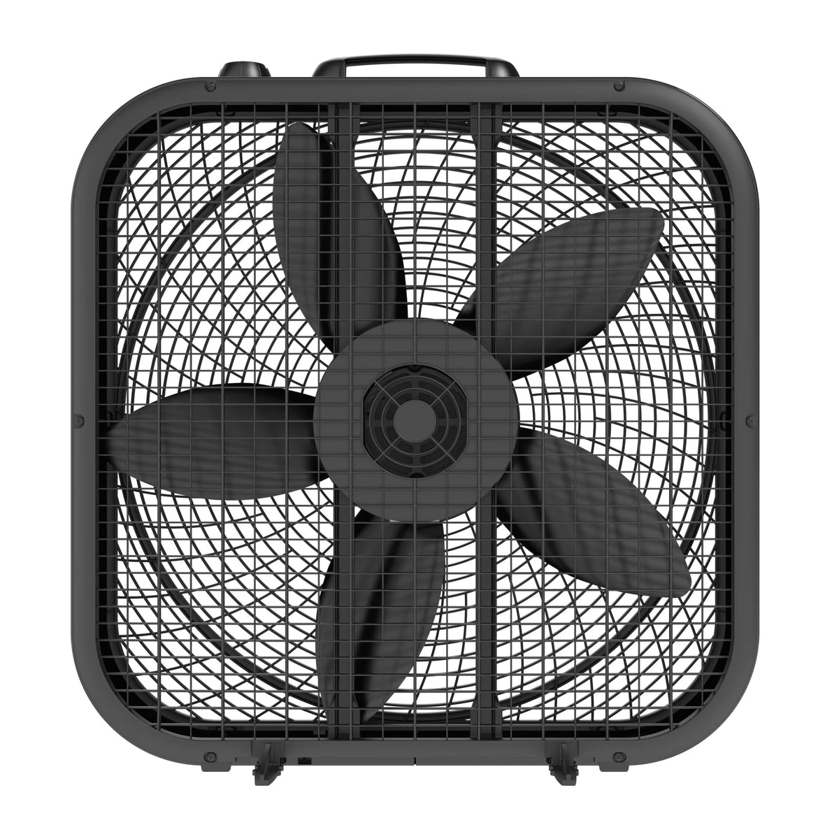 20-Inch Classic Box Fan, Three-Speed, Quiet, Tabletop with Carrying Handle, White F9026
