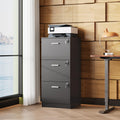 3 Drawer Wood File Cabinet with Lock A72876