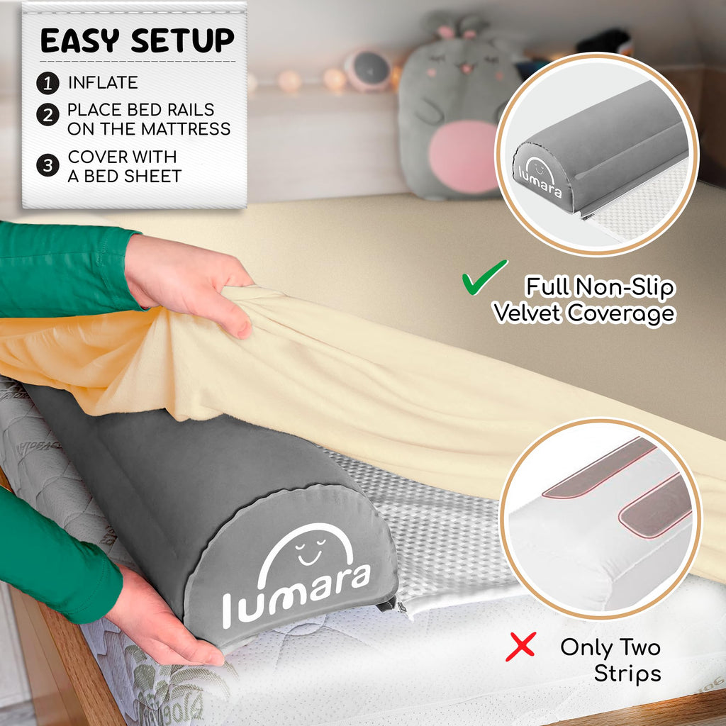 Inflatable Bed Rail for Toddlers 2 Pack M1528