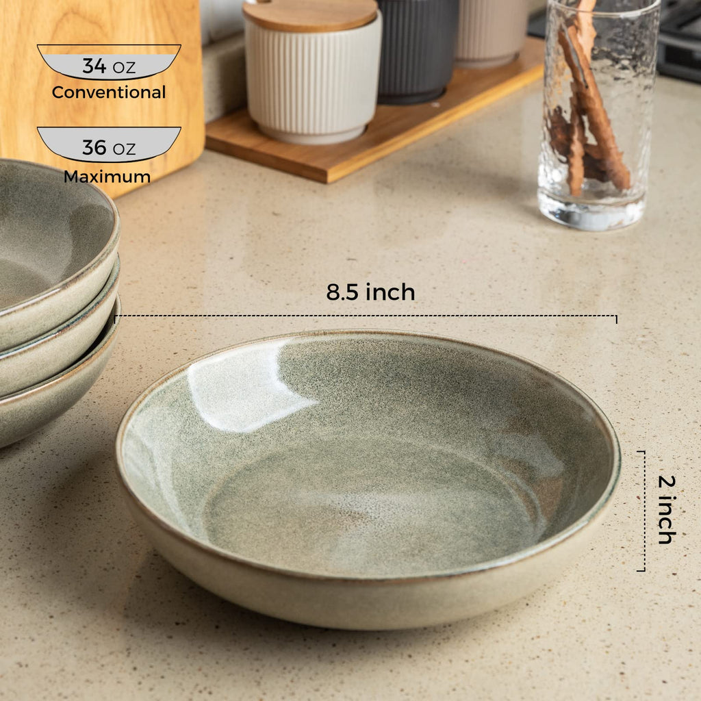 Ceramic Pasta Bowls Set of 4 Q4591