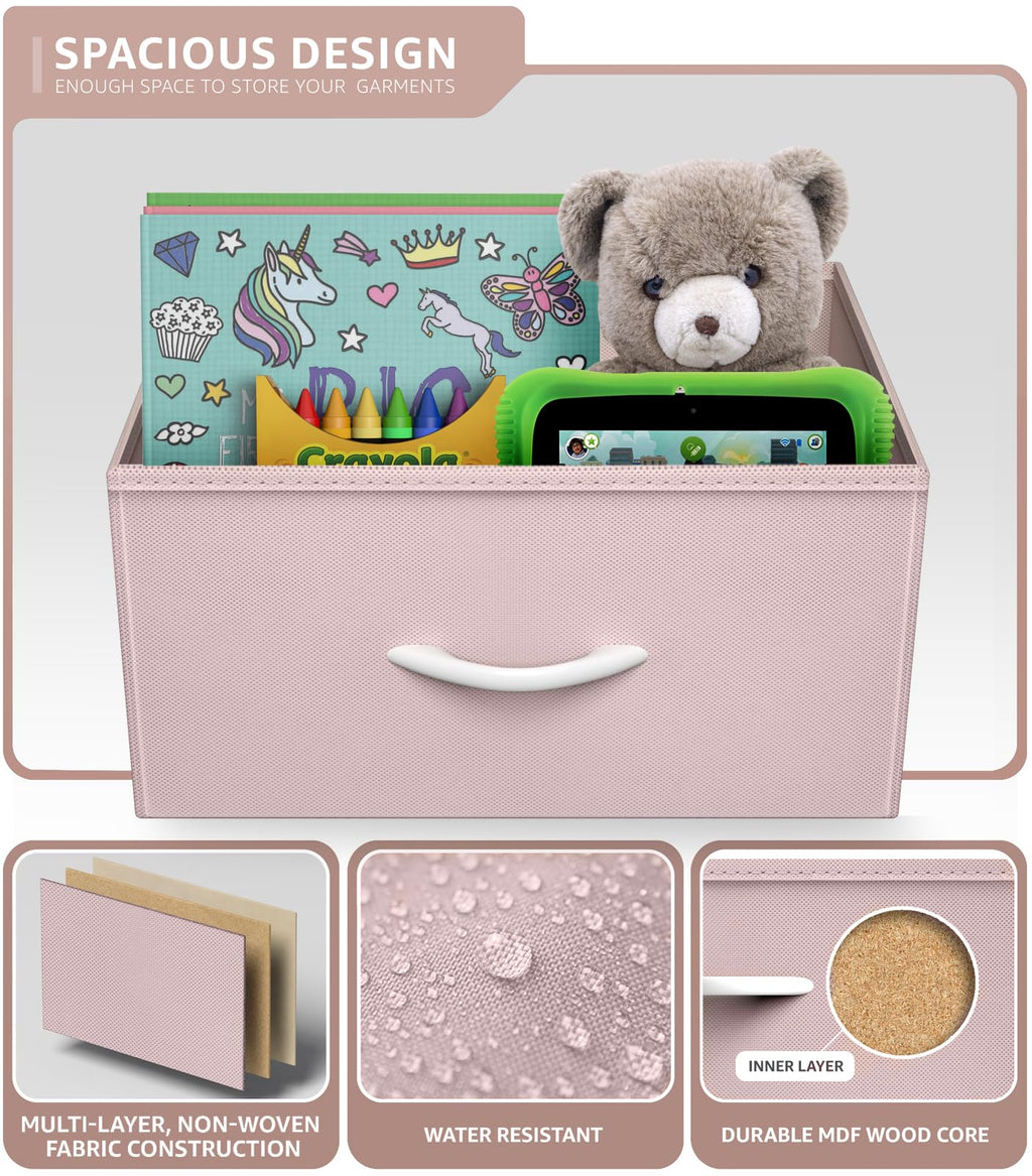 Pink 6 Drawer Fabric Dresser P67936