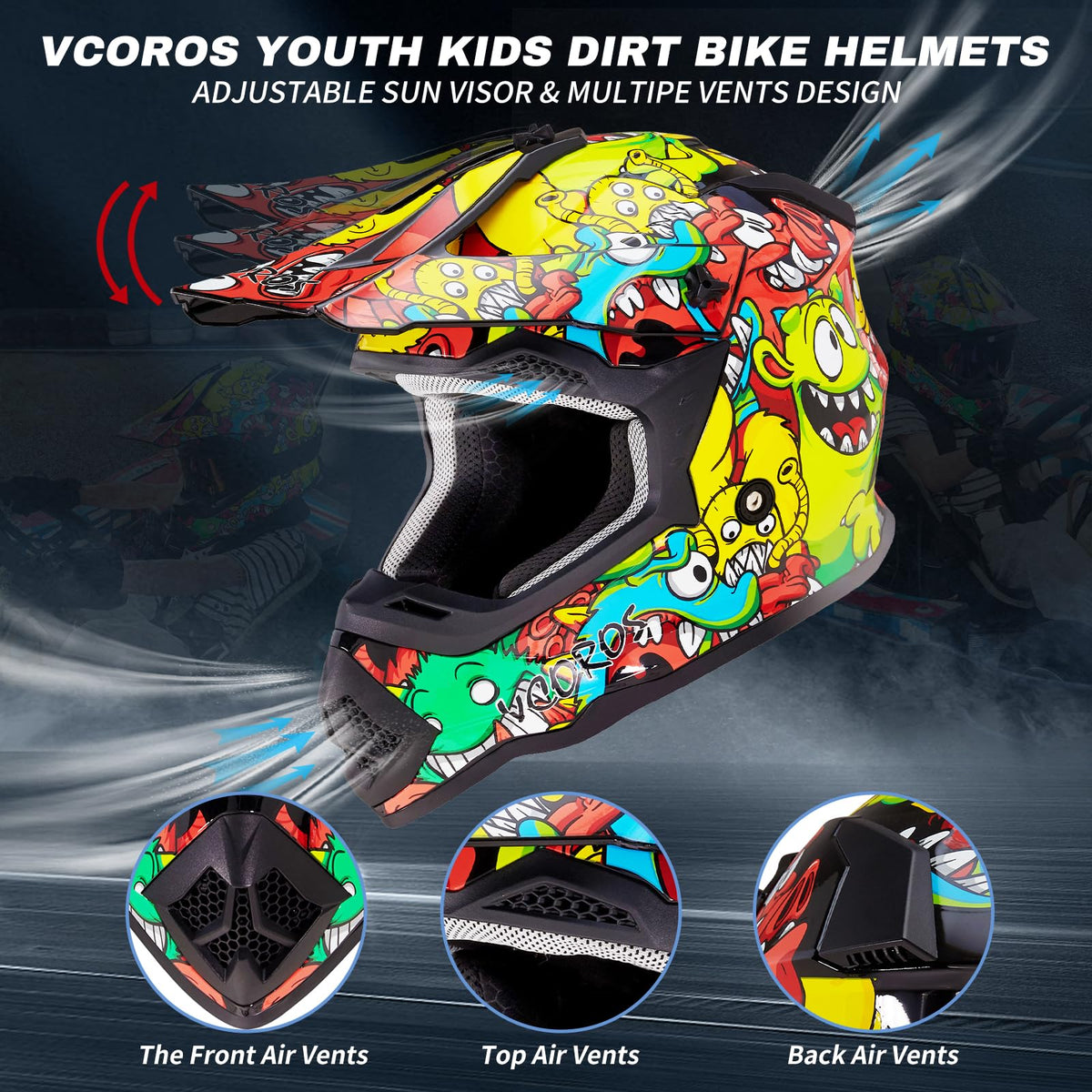 Kids DOT Approved Motocross Helmets S908