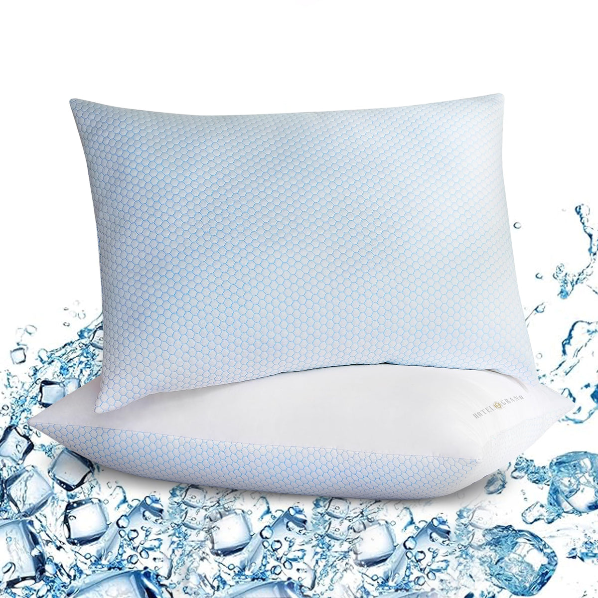 Cooling Soft Low-Profile Pillow King Size Set of 2 R675
