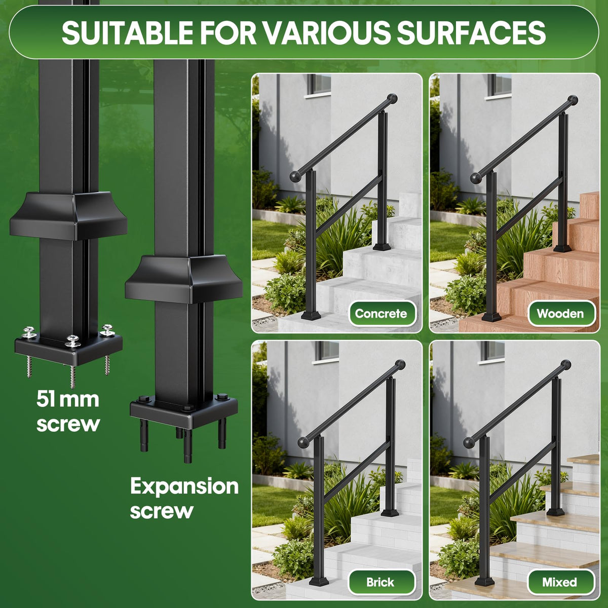 Adjustable Outdoor Stair Railing Y555