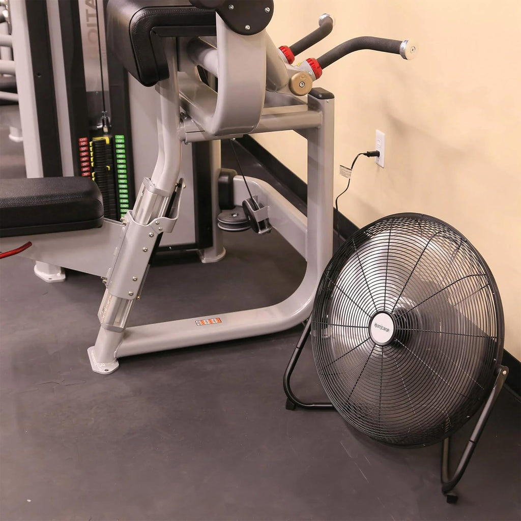 High Velocity Metal Orbital Floor Fan, 3 Speeds, Black, 20in R8577