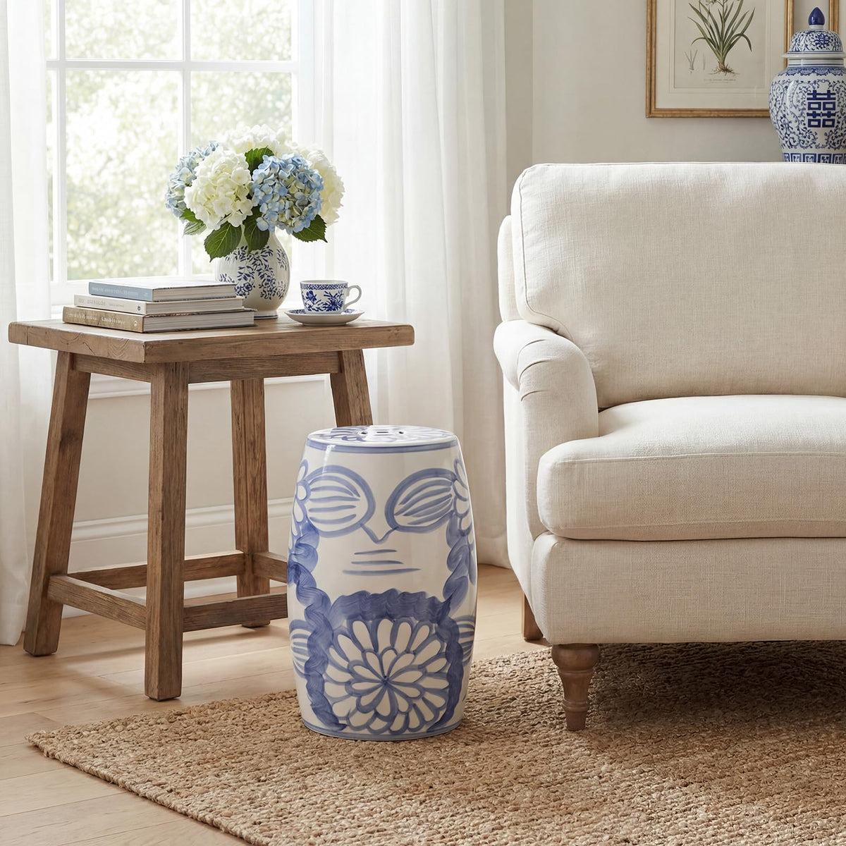 Ceramic Garden Stool Side Table O9284