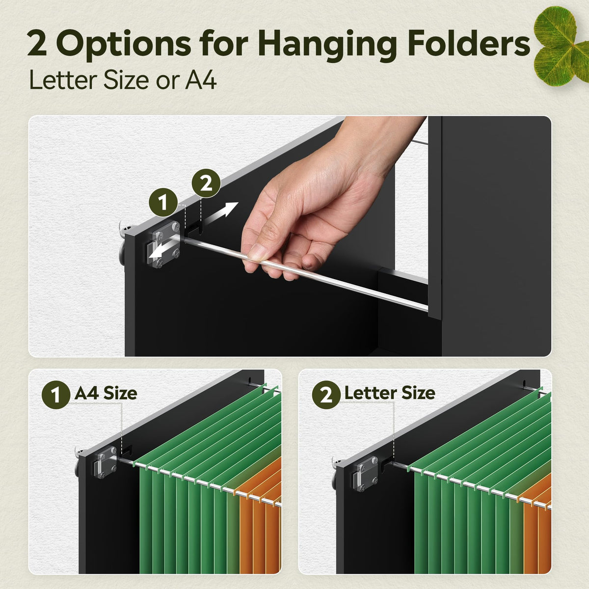 3 Drawer Wood File Cabinet with Lock A72876