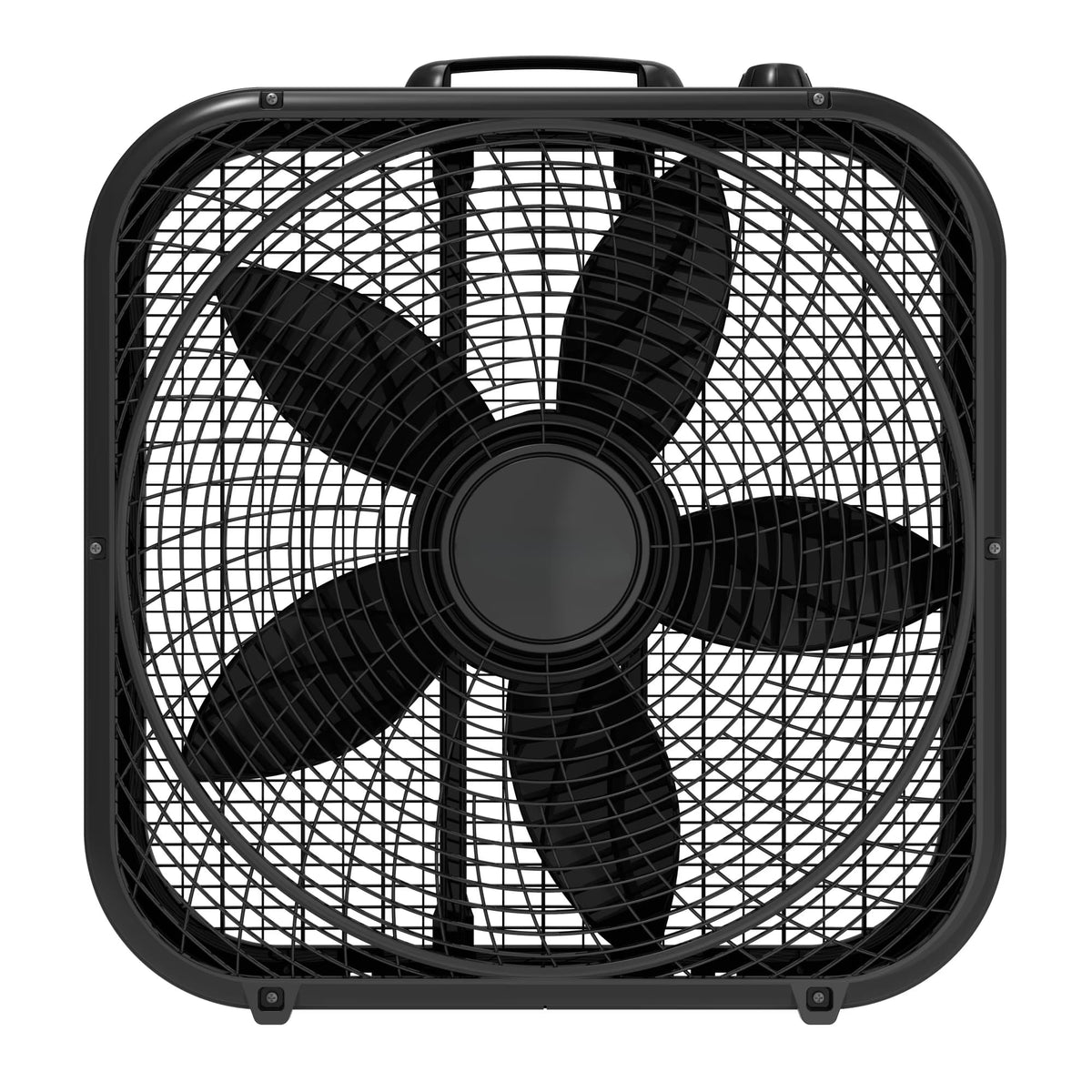 20-Inch Classic Box Fan, Three-Speed, Quiet, Tabletop with Carrying Handle, White F9026