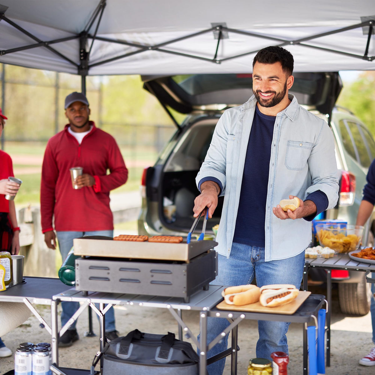 Portable Folding Cook Station with Heat Resistant Tabletop R93877