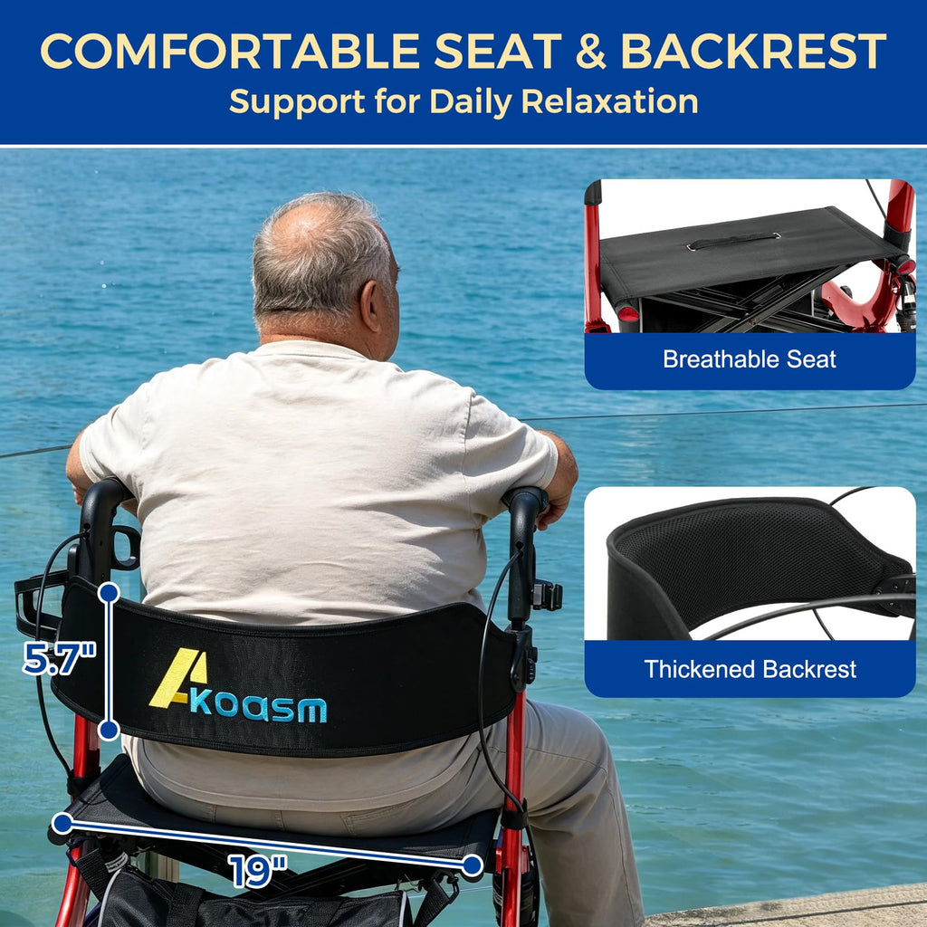 Outdoor Rollator Walkers with 12" Front Wheels Z674