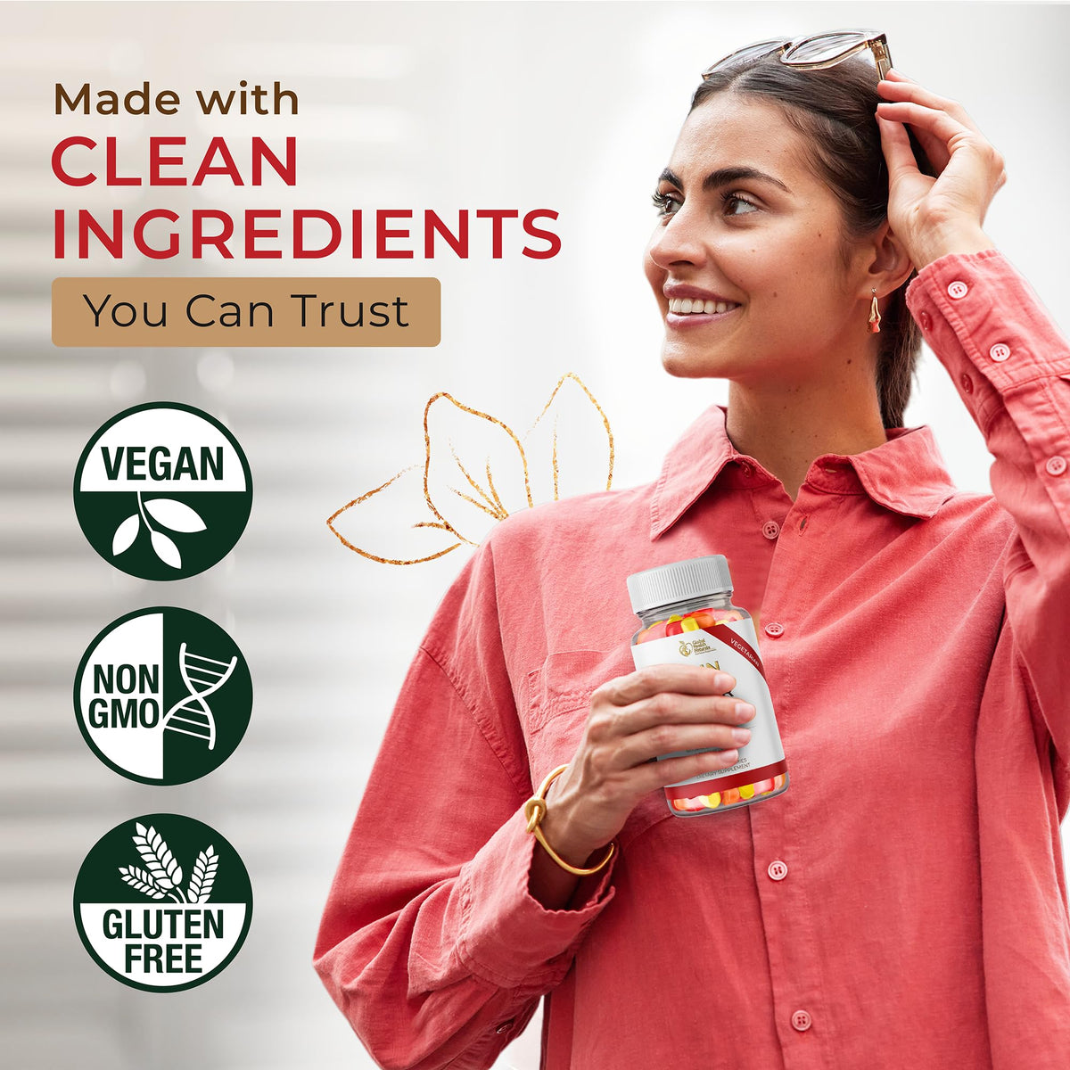 Vegan Fiber Gummies 3g Prebiotic Inulin Non-GMO Gluten-Free 30 Servings Y333190