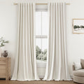 100% Blackout Linen Curtains 108 Inches 2 Panels C128621