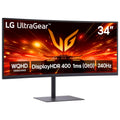 34-Inch Curved Gaming Monitor, 240Hz, 1ms, WQHD, Black W3144
