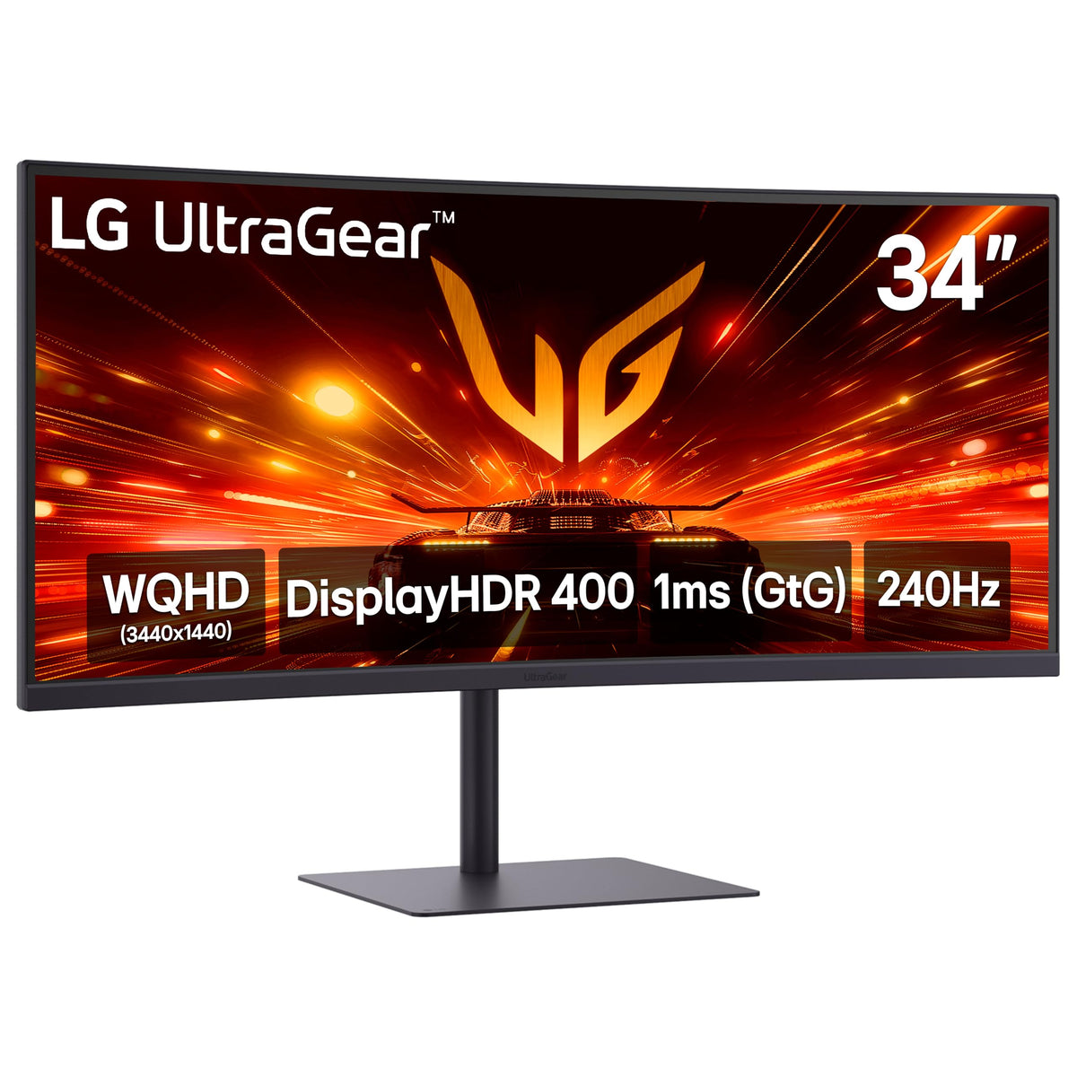 34-Inch Curved Gaming Monitor, 240Hz, 1ms, WQHD, Black W3144