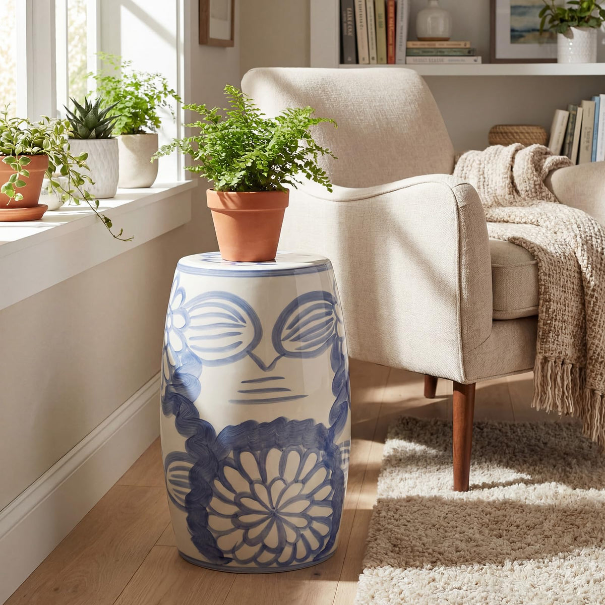 Ceramic Garden Stool Side Table O9284