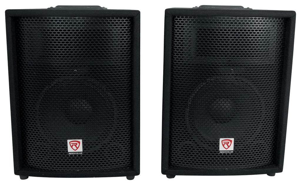 10" PA Speaker Pair with Mixer and Wireless Mics F480
