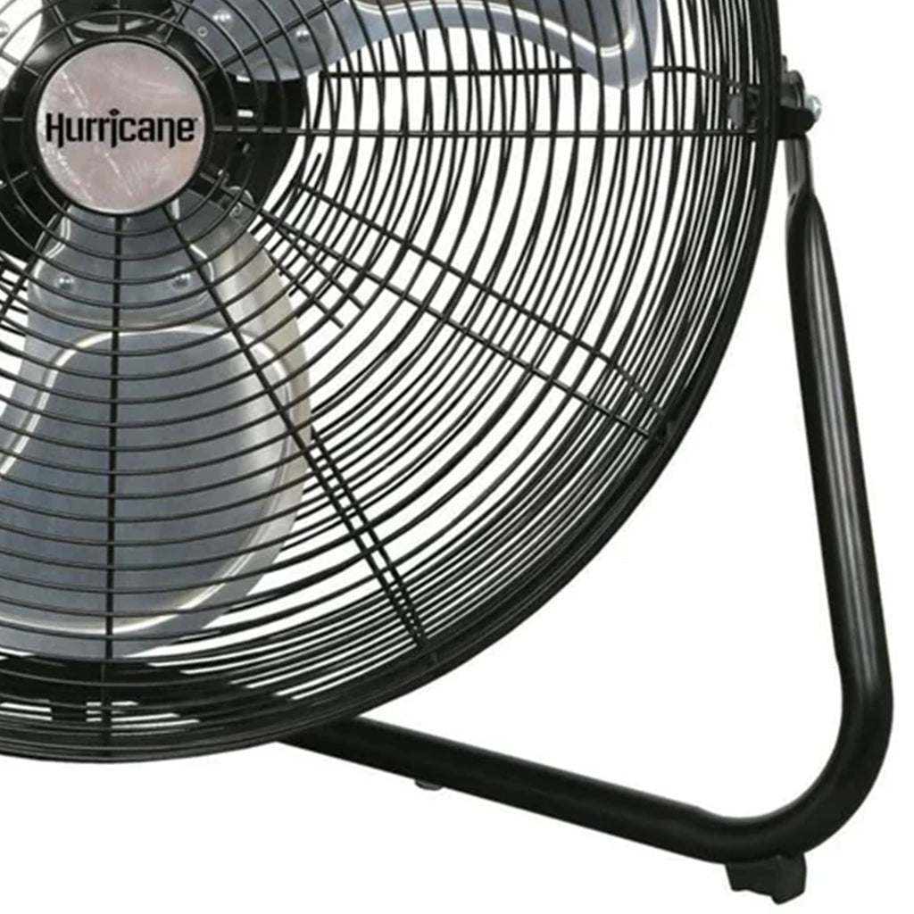 High Velocity Metal Orbital Floor Fan, 3 Speeds, Black, 20in R8577