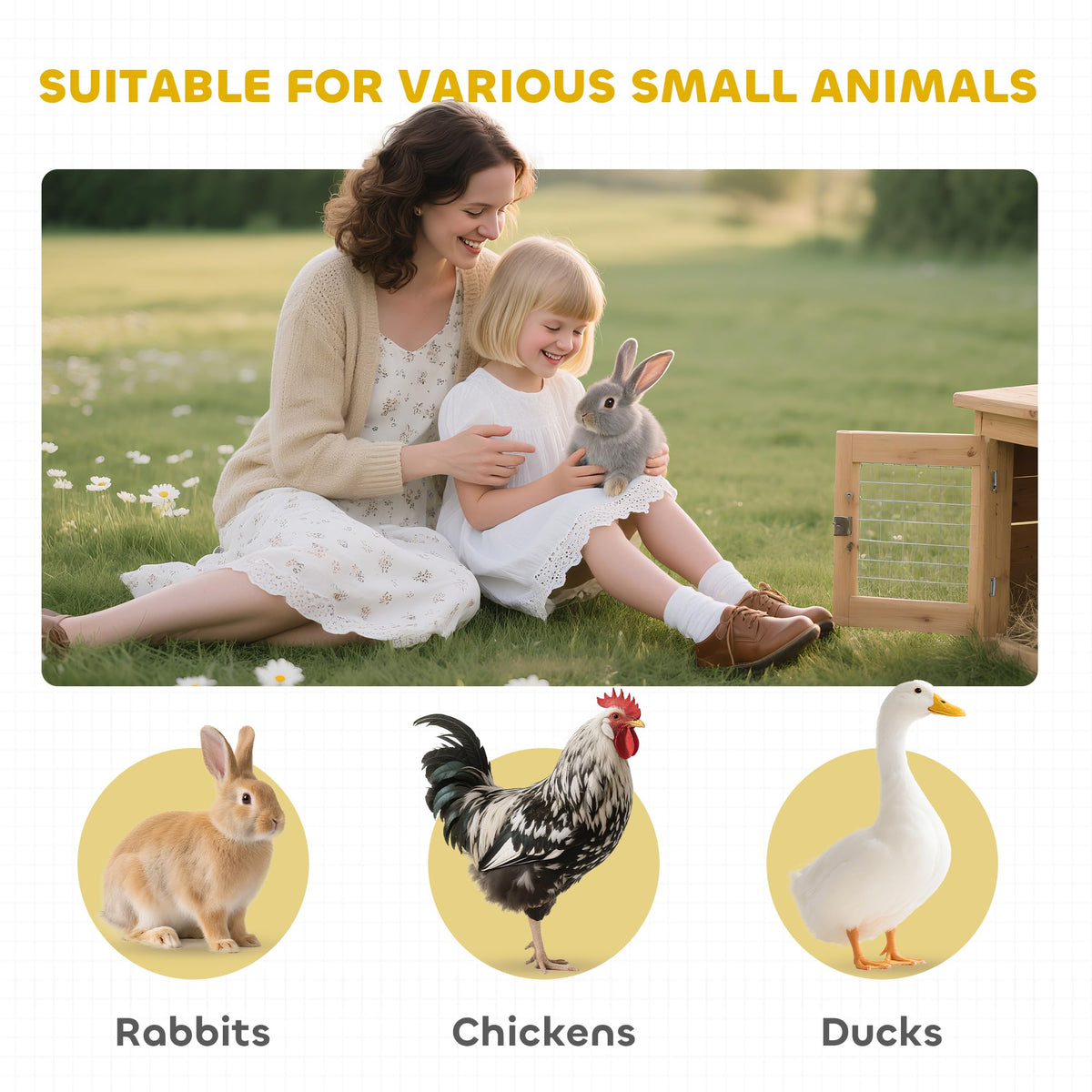 62" Rabbit Hutch with Wheels R157141
