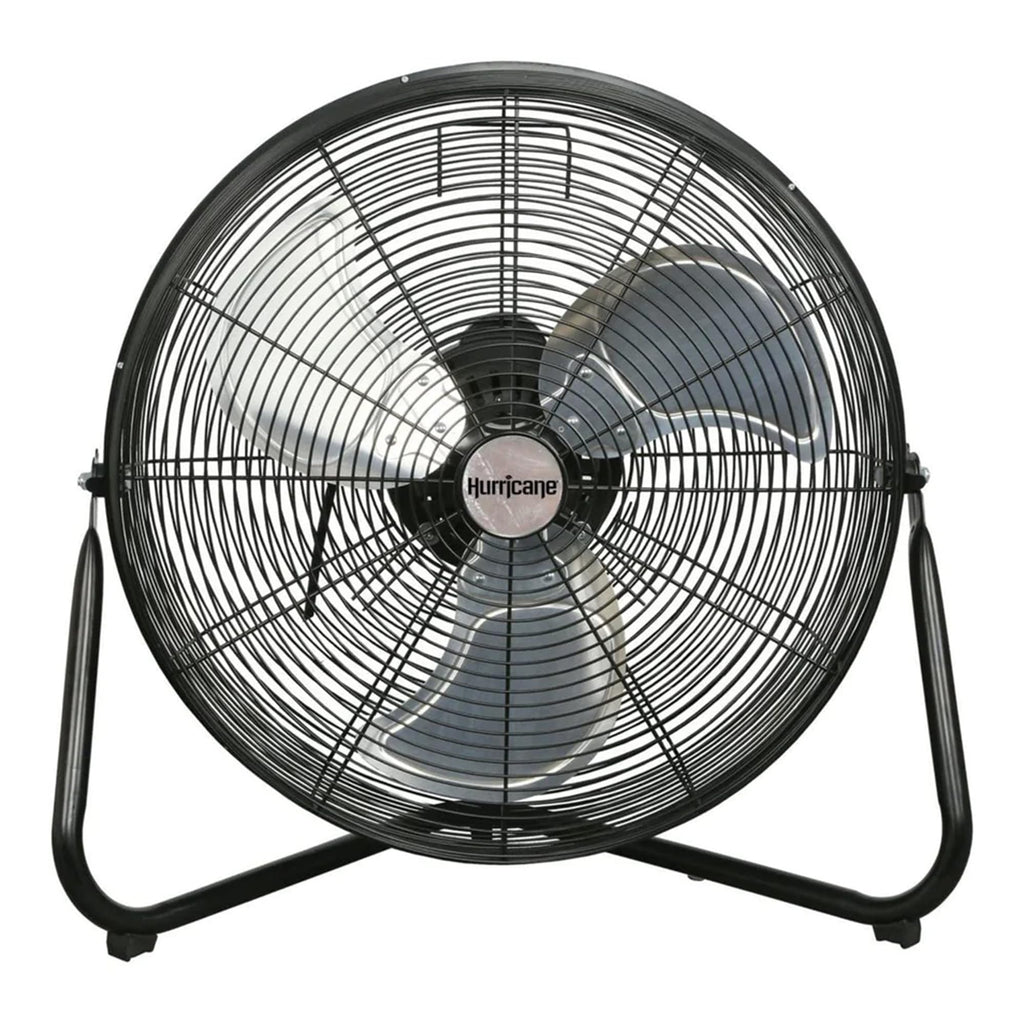 High Velocity Metal Orbital Floor Fan, 3 Speeds, Black, 20in R8577