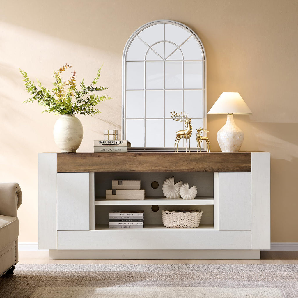 70" Antique White TV Stand G62269