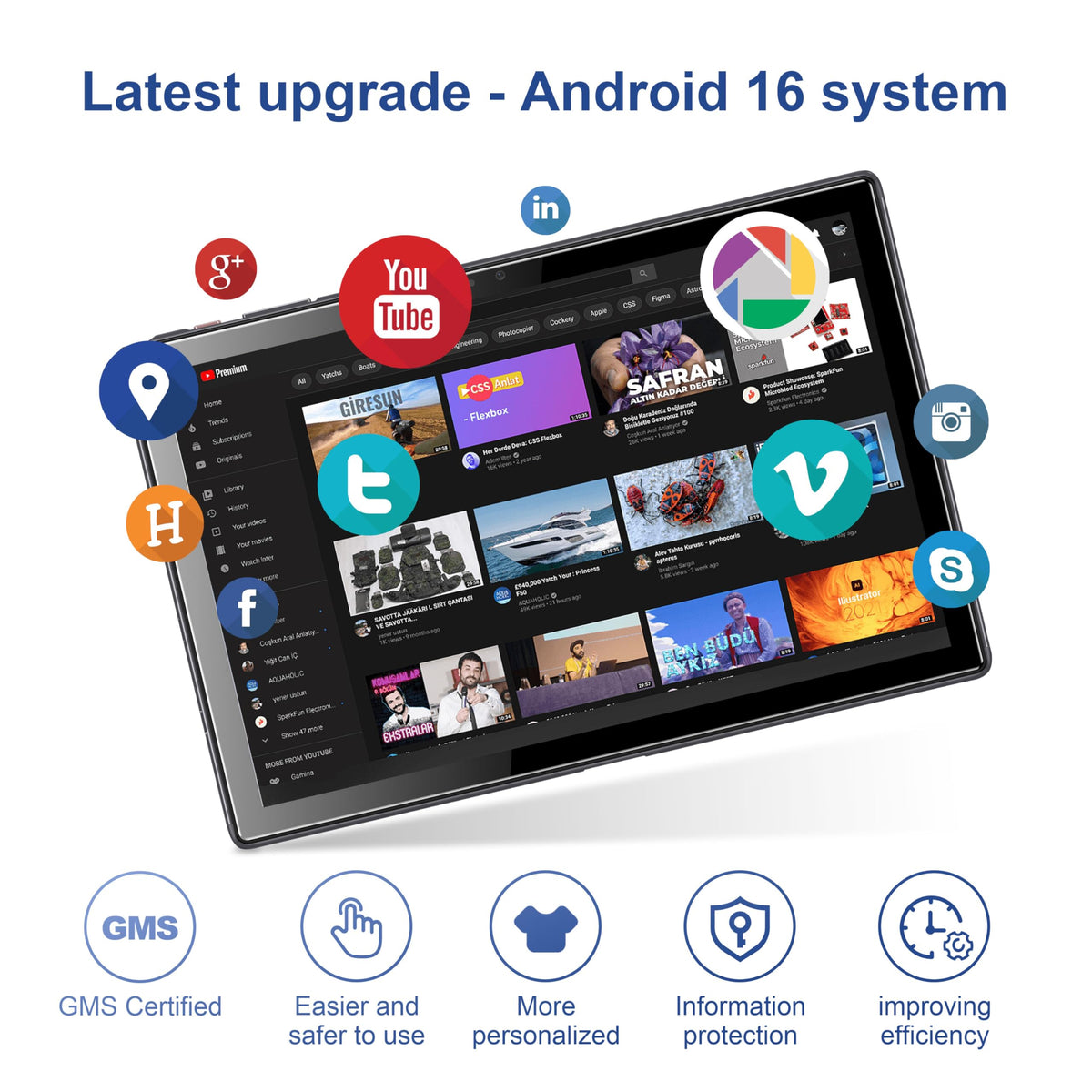 10.1 inch Android 16 Tablet U254