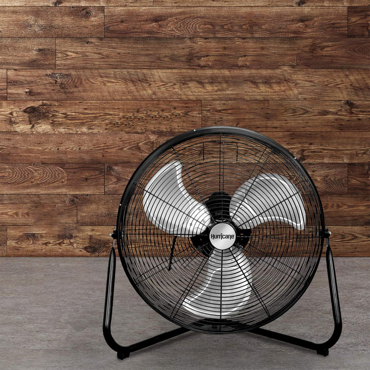 High Velocity Metal Orbital Floor Fan, 3 Speeds, Black, 20in R8577