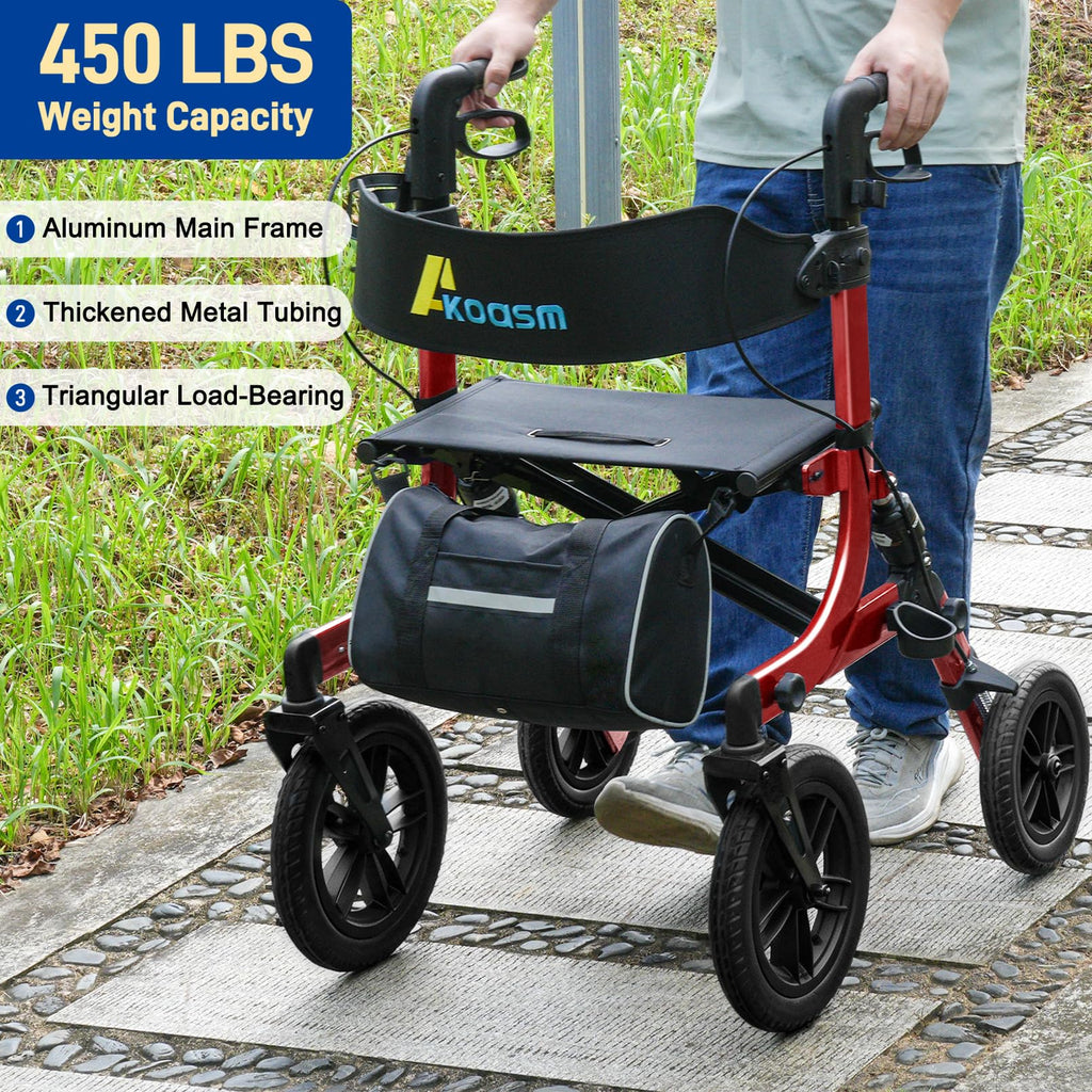 Outdoor Rollator Walkers with 12" Front Wheels Z674
