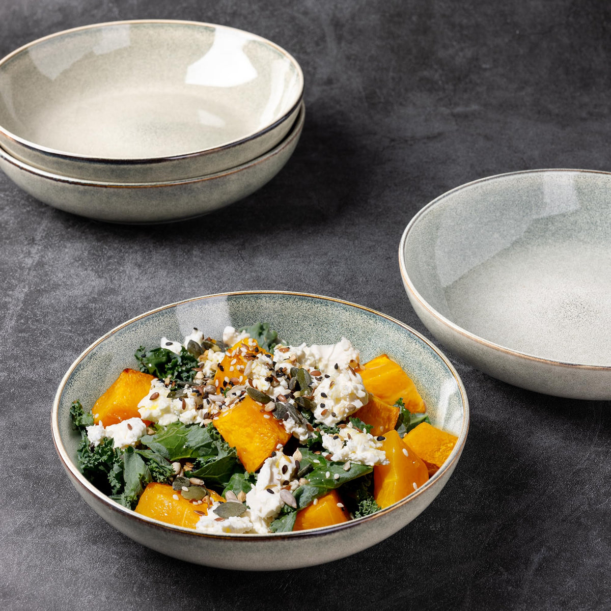 Ceramic Pasta Bowls Set of 4 Q4591