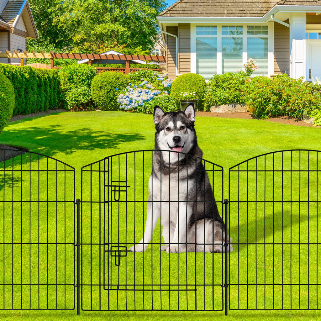 10 Panel No Dig Garden Fence with Gate Q51551