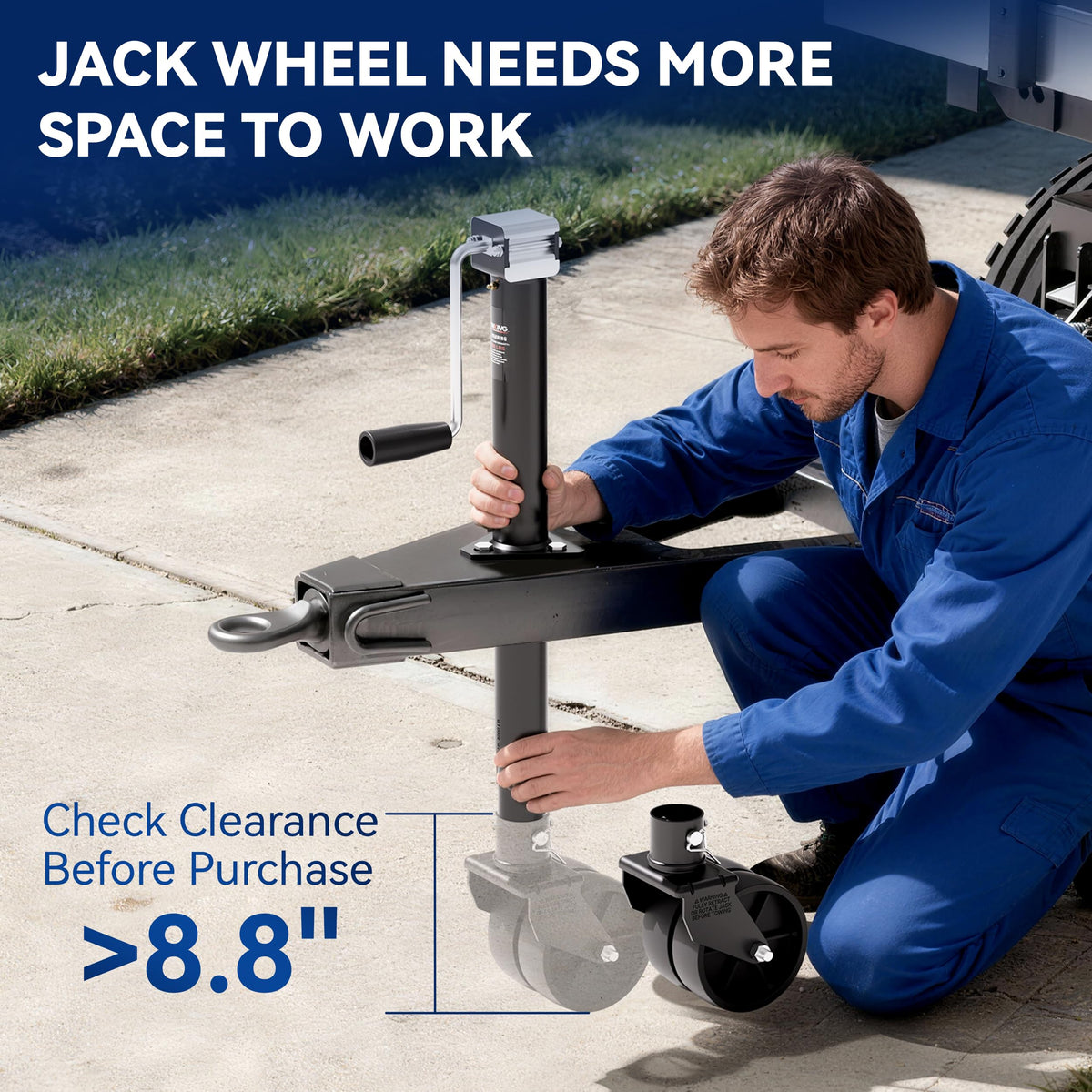 Dual 6" Trailer Jack Swivel Caster Wheel G775