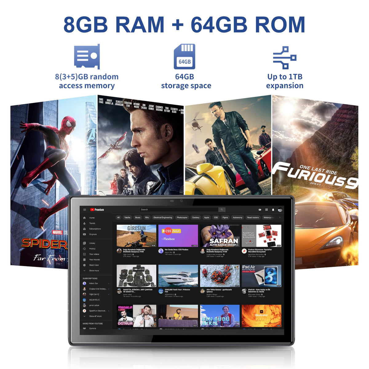 10.1 inch Android 16 Tablet U254